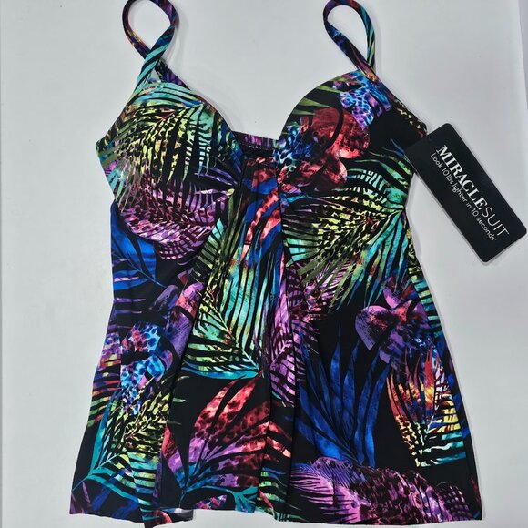 Miraclesuit Tropical Marina Tankini Swim Top - Picture 5 of 9
